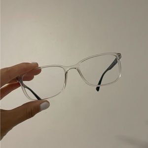 Prada Men’s Clear Eyeglasses with logo